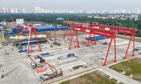 Đường sắt tốc độ cao Bến Thành - Cần Giờ tăng tốc thi công, huy động 10.000 nhân lực trên công trường