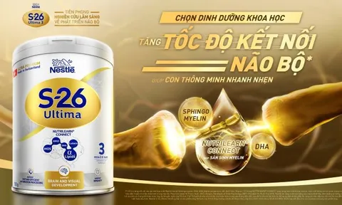Nestlé ra mắt sản phẩm dinh dưỡng S-26 Ultima 3 tăng tốc độ kết nối não bộ