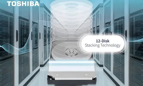 Toshiba trở thành công ty đầu tiên trong ngành xác minh công nghệ xếp chồng 12 đĩa cho ổ cứng