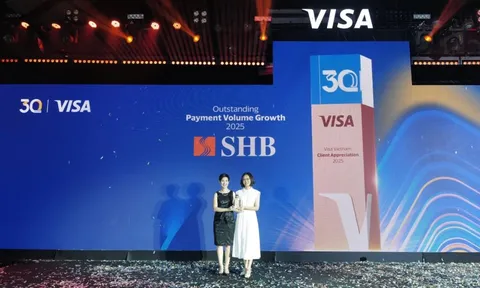 SHB lần thứ hai được VISA vinh danh “Ngôi sao tăng trưởng thẻ năm 2025”