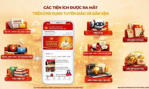 Ứng dụng di động Tuyên giáo và Dân vận sở hữu đa dạng tính năng, cá nhân hóa đối tượng người dùng