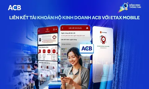 Nhận tiền bán hàng vào tài khoản cá nhân: ACB hỗ trợ kết nối eTax Mobile