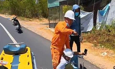 Phát hiện người gặp nạn bên Quốc lộ 1A, nhân viên điện lực Lâm Đồng dừng xe đưa đi cấp cứu