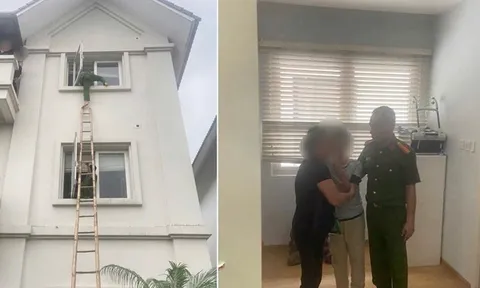 Mâu thuẫn với gia đình, cháu bé 14 tuổi định trèo ra ban công căn biệt thự 3 tầng