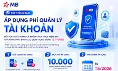 Ngân hàng Quân đội thông báo tới toàn bộ khách hàng: Sẽ thu phí quản lý tài khoản đối với nhóm khách hàng sau