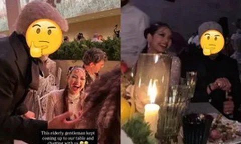 1 ông già liên tục tiếp cận Lisa (BLACKPINK) ở bàn tiệc Met Gala, lai lịch thế nào mà được kéo ghế ngồi chung mâm