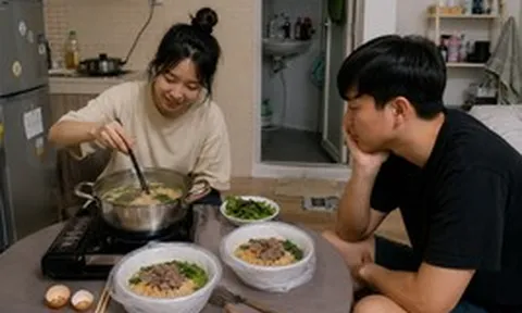 Được bạn gái nấu bát mì tôm, tôi bỗng suy nghĩ về chuyện chung sống lâu dài