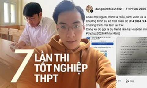 Nam sinh 7 lần thi tốt nghiệp THPT để… săn điểm 10 Toán