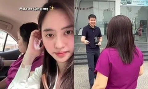 Lừa mẹ đi cà phê, đến nơi là lễ bàn giao xe VF3: Không nỡ để mẹ đi làm 50km, con rể “gia trưởng” chốt quà to
