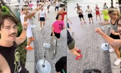 Du khách Hà Lan 'quẩy' aerobic với các bà, các mẹ khiến dân mạng cười bò