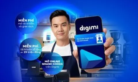 Hộ kinh doanh tiện lợi hơn khi mở tài khoản trên ứng dụng Digimi của BVBank
