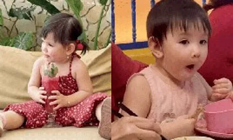 Bé Cốm nhà Long Chun gây sốt vì “nết ăn không mất lòng ai”: Cứ thấy đồ ăn là mặt tươi rói, ăn ngoan đến mức phải xin vía vội