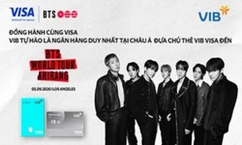 VIB là ngân hàng duy nhất tại châu Á hợp tác cùng Visa, đưa chủ thẻ Việt Nam đến BTS WORLD TOUR 'ARIRANG' TẠI LOS ANGELES