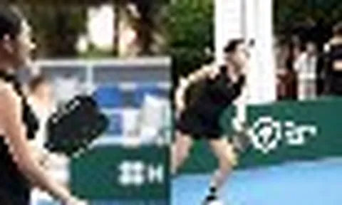 Nữ ca sĩ mang thai đôi hơn 4 tháng, vác bụng bầu vượt mặt đi đánh pickleball gây chú ý