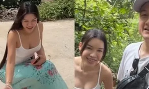 Yến Xuân gặp cảnh "dở khóc dở cười" vẫn khoe vóc dáng nuột nà, sexy hết cỡ khi đi leo núi cùng Văn Lâm