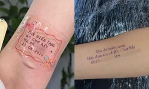 Trào lưu xăm thông tin đăng ký hiến tạng gây lo ngại mất an toàn