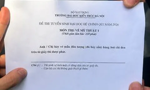 "Lộ" đề thi năng khiếu 2026 của Đại học Kiến trúc Hà Nội: Đề "cho chép" nhưng năm nào cũng đầy người trượt