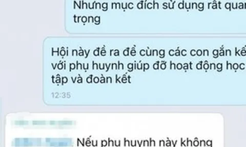 Phản đối việc trích quỹ tặng quà giáo viên quá nhiều lần, một phụ huynh nhận được tin nhắn gây bức xúc: Vì trái ý nên bị cô lập?