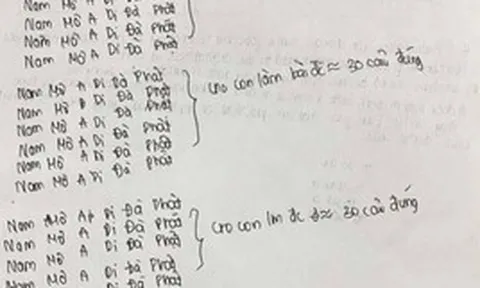 Tờ giấy nháp 'cầu điểm cao' gây chú ý của sĩ tử thi vào lớp 10