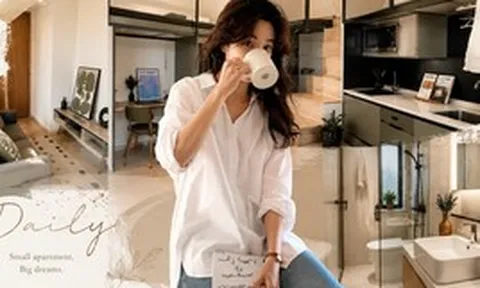 Cô gái trẻ khoe căn hộ 20m² nhỏ hơn 2 chỗ đậu xe nhưng vẫn đủ phòng khách, bếp, phòng ngủ và cả ban công khiến nhiều người bất ngờ