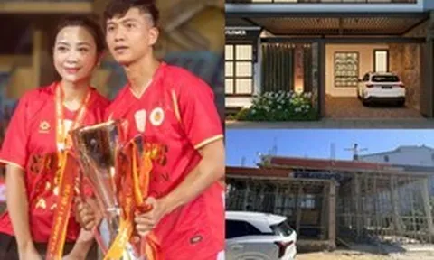 Ảnh thực tế căn biệt thự 500 m2 giá hàng chục tỷ của tuyển thủ Văn Đức và nàng WAG xinh nhất Nghệ An