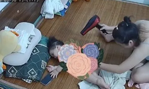Máy sấy tóc bỗng nhiên phát nổ kinh hoàng ngay cạnh em bé