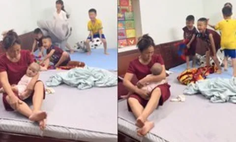 Clip 'thảm cảnh 1 bà trông 5 cháu nghỉ hè' khiến dân mạng vừa cười vừa thương