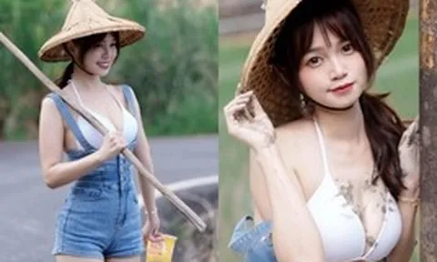 Mặc trang phục gợi cảm xuống đồng làm ruộng, hot girl mạng nhận chỉ trích nặng nề, vẫn được CĐM quan tâm đặc biệt