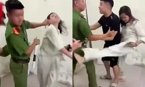 Xôn xao clip người phụ nữ chửi bới, hành hung chiến sĩ công an