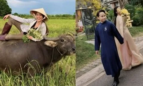 Không ai nghĩ Á hậu Vbiz này từng chăn trâu 10 năm, hiện sống trong biệt thự nhà vườn, đổi đời sau 4 lần thi nhan sắc
