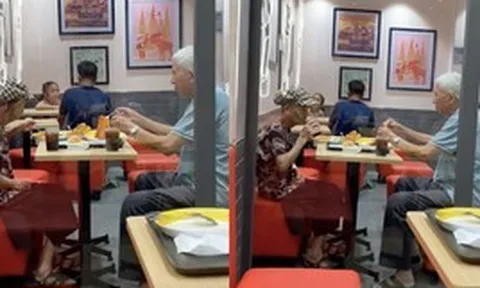 Clip cụ ông U90 đưa vợ đi ăn gà rán, mỳ Ý khiến giới trẻ xuýt xoa
