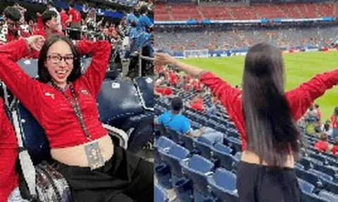 Ái nữ nhà Minh Nhựa mang bầu lần 5 vẫn “quẩy cực sung”, bay tận sang Mỹ xem World Cup 2026, visual mẹ bầu gây sốt