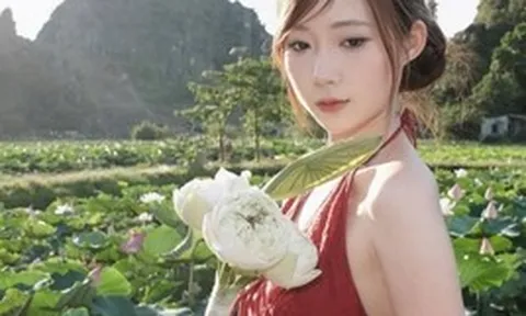 Góc chụp siêu đẹp khi "check-in" Ninh Binh của cô nàng hot girl khiến CĐM mê mẩn