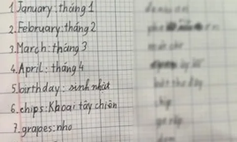 Lan truyền trang vở học thêm tiếng Anh gây tranh cãi: Thời đại nào rồi mà vẫn dạy theo cách này?