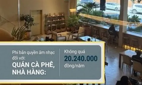 Cách tính chi phí bản quyền âm nhạc cho các quán cà phê, nhà hàng từ ngày 01/7/2026