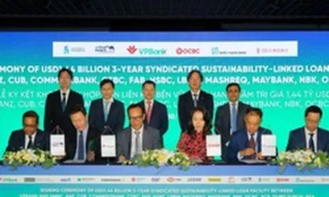 VPBank cùng 15 định chế tài chính quốc tế ký kết khoản vay hợp vốn liên kết bền vững đầu tiên trị giá 1,44 tỷ USD