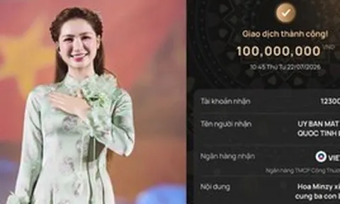 Giao dịch chuyển khoản 100 triệu đồng của Hòa Minzy
