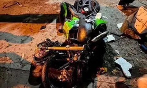 Biker “Út Lụi” tử nạn khi đang chạy xe phân khối lớn ở Nha Trang, chiếc Kawasaki hư hỏng nghiêm trọng