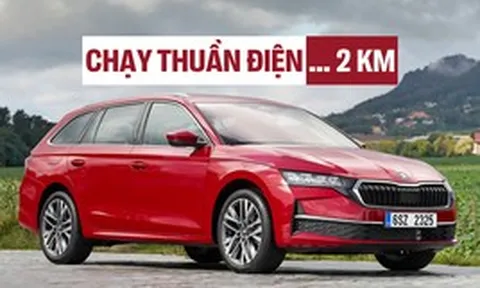 Skoda Octavia có bản hybrid 'full': Chạy thuần điện được ... 2 km, đi dưới 60 km/h vận hành như VF Wild
