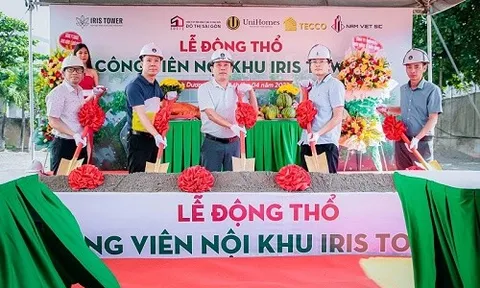 Động thổ công viên nội khu rộng 3.000 m2 tại Iris Tower