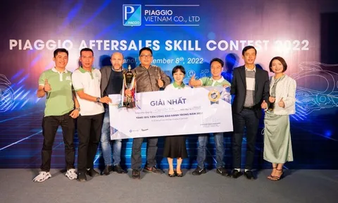 Vinh danh nhiều tập tập thể và cá nhân ưu tú tại Hội thi Kỹ năng dịch vụ Piaggio Việt Nam 2022