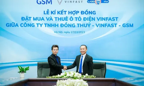 Lado Taxi thuê 500 ô tô điện Vinfast và mua bổ sung 40 xe VF e34