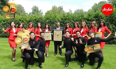 AirAsia là Hãng hàng không giá rẻ tốt nhất thế giới của Skytrax năm thứ 15 liên tiếp