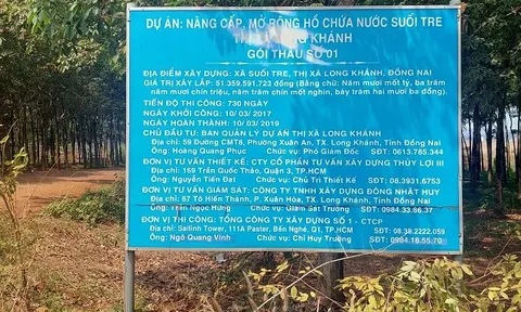 Dự án hồ chứa nước Suối Tre (TP. Long Khánh - Đồng Nai): Cố tình chậm tiến độ, cho hàng trăm xe ồ ạt vào lòng hồ bòn rút tài nguyên
