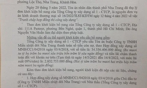Chủ đầu tư Dự án Beau Rivage Nha Trang bị nhà thầu khởi kiện