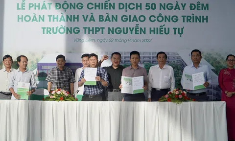 Trungnam Group phát động chiến dịch 50 ngày đêm hoàn thành và bàn giao trường THPT Nguyễn Hiếu Tự