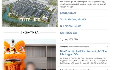 UBND huyện Cần Giuộc cảnh báo rủi ro tại dự án Elife Life 