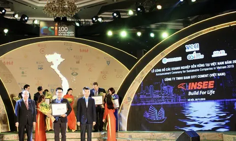 INSEE Việt Nam được vinh danh Top 100 “Doanh nghiệp Bền vững Việt Nam 2019”